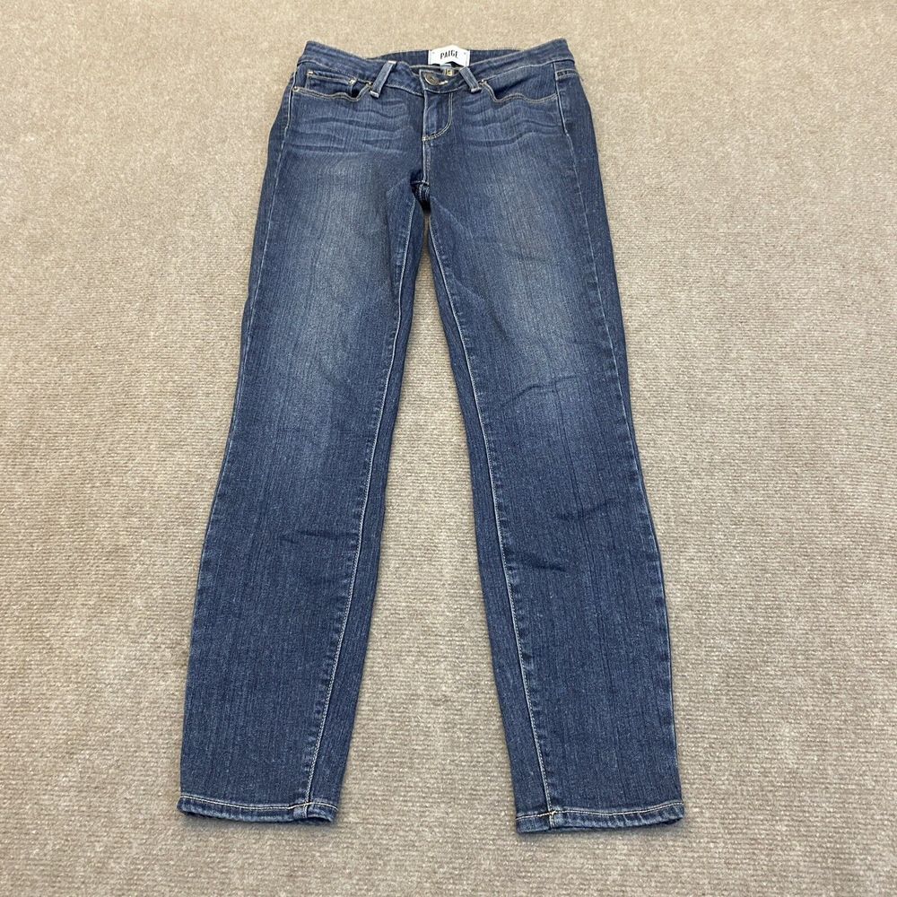 Paige Jeans Womens 26 Verdugo‎ Crop Skinny Stretch Blue Denim Pants